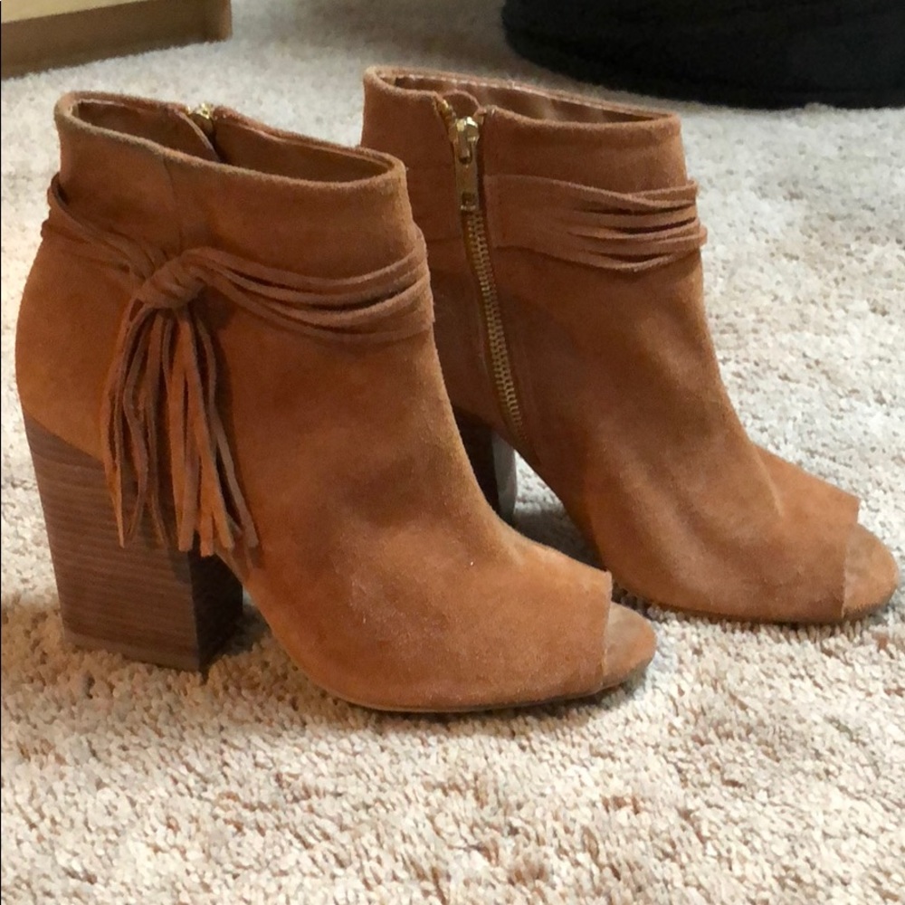 Steve Madden Suede Booties with Fringe